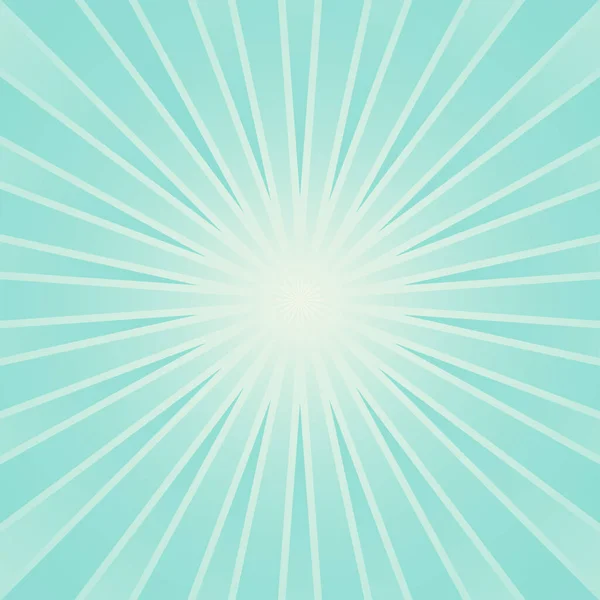 Sunlight Retro Faded Background Pale Blue Beige Color Burst Background — Stock Vector