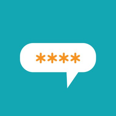 Beyaz balon ikonunda dört kırmızı yıldız dipnotu. Parola, şartlı tahliye, sohbet yasağı tabelası. Düz yıldız simgesi mavi arkaplanda izole edildi. Vektör çizimi. Daha fazla bilgi için yıldız nota sembolü