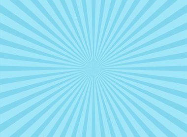 Güneş ışığı geniş yatay arkaplan. Sarı röfleli mavi renkli arka plan. Fantezi Vektörü illüstrasyonu. Sihirli Güneş ışınları güneş patlaması desenli arka plan. Geçmişe dönük parlak arkaplan.