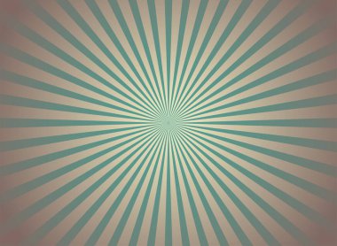 Güneş ışığı geriye dönük soluk arkaplan. Yeşil ve bej renkli duvar kâğıdı patlamış. Fantezi Vektörü illüstrasyonu. Sihirli Güneş ışını desenli arka plan. Eski kağıt. Eski poster ya da afiş