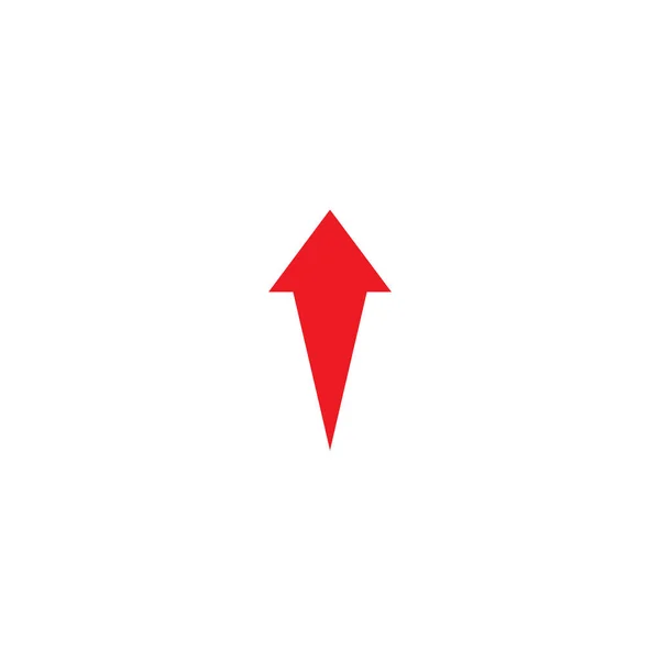 Красная Стрелка Вверх Значок Вперёд Знак Роста Изолирован Белом Загрузить — стоковый вектор