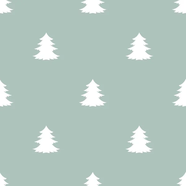 モミの木の粉青の背景に フォレスト ブリザード スプルースでシームレスな冬のパターン クリスマス ベクトルの飾り 布や紙に印刷するための休日のシンプルなテクスチャ — ストックベクタ