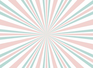 Güneş ışığı yatay arka plan. Soluk kırmızı ve bej renkli arka plan patlaması. Fantezi Vektörü illüstrasyonu. Sihirli Güneş ışını desenli arka plan. Eski kağıt yıldız patlaması. Sirk posteri veya pankart