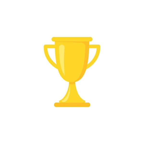 Золотий Трофей Кубок Переможець Ізольовано Білому Тлі Перше Нагорода Чашечку — стоковий вектор