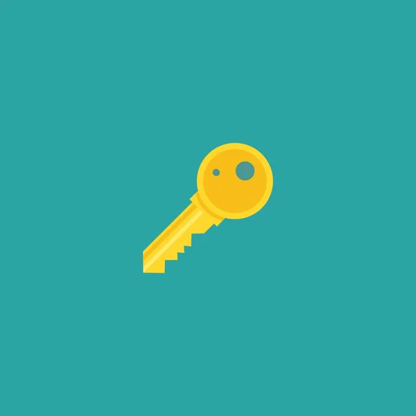 Gold Key Icon Vector Illustration Isolated Blue Home House Flat — Stock Vector
