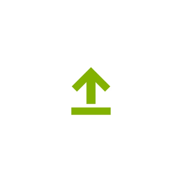 Green Sharp Arrow Иконка Изолирована Белом Загрузить Значок Знак Обновления — стоковый вектор