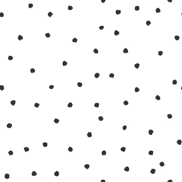 Nahtlos Abstraktes Muster Aus Kleinen Schwarzen Schäbigen Punkten Oder Flecken — Stockvektor