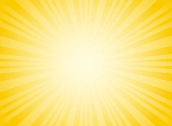 Sunlight Wide Background Yellow White Color Burst Horizontal Background Vector — Stock Vector