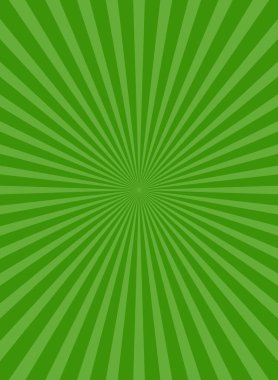 Gün ışığının geniş arkaplanı. Yeşil renk patlama arkaplanı. Vektör çizimi. Güneş ışını güneş patlaması desenli arka plan. Sirk posteri, afiş