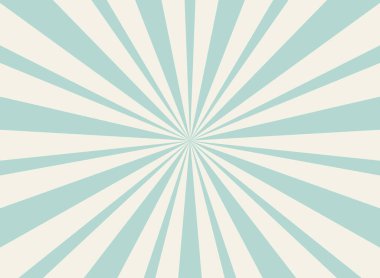 Güneş ışığı geriye dönük soluk arkaplan. Açık mavi ve bej renkli arka plan patlaması. Fantezi Vektörü illüstrasyonu. Güneş ışını duvar kağıdı. Eski kağıt. Yıldız patlaması duvar kağıdı. Sirk posteri veya pankart