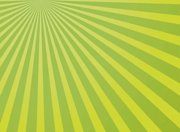 Sonnenlicht Weiten Hintergrund Grüne Farbe Platzte Hintergrund Vektorillustration Sonnenstrahl Sonneneruptionsmuster — Stockvektor
