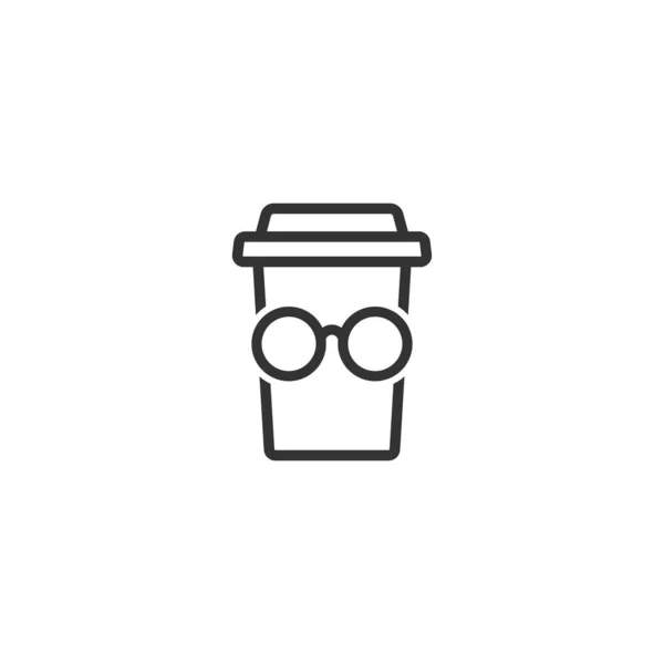 Kaffee Zum Mitnehmen Mit Deckel Getränkehalter Und Gläsern Einweg Pappbecher — Stockvektor