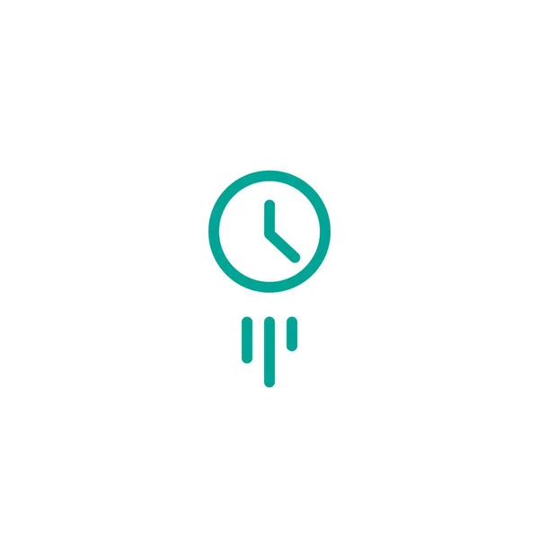 Reloj Icono Línea Movimiento Tiempo Rápido Logo Hora Punta Símbolo — Vector de stock