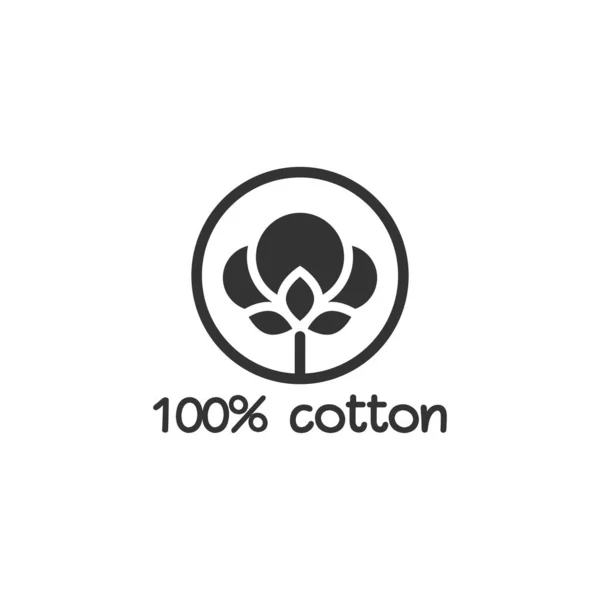 100% cotton icon. Vector illustration Stock Vector