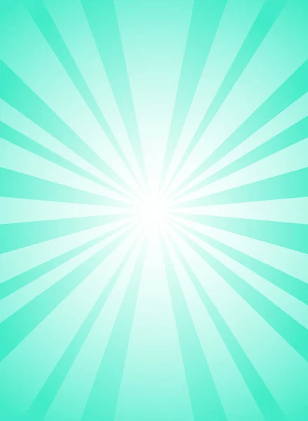 Sonnenstrahlen Hintergrund Puder Türkisfarbene Farbe Platzte Hintergrund Vektor Himmel Illustration — Stockvektor