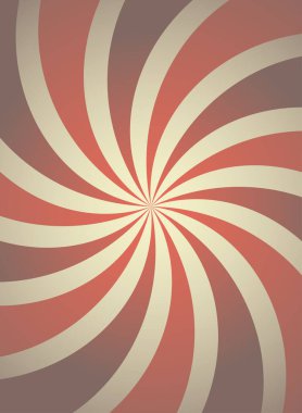 Güneş ışığı arka planda solmuş. kırmızı ve bej renkli arka plan patlaması. Vektör sirk illüstrasyonu. Güneş ışını arka planı. Eski kağıt. Klasik poster ya da pankart