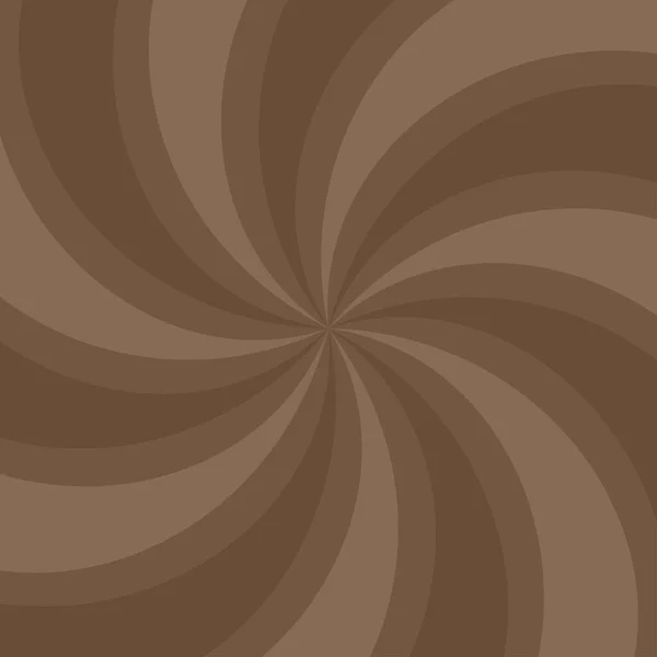 太陽光の抽象的な背景 チョコレートブラウンのバーストの背景 レトロなベクターイラスト 太陽光線のバーストパターンの背景 レトロスパイラルの背景 — ストックベクタ