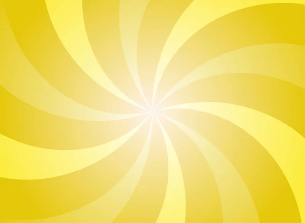 Arkaplanda Dönen Güneş Işığı Parlak Sarı Arka Plan Patlaması Vektör — Stok Vektör