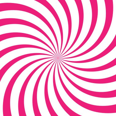 Güneş ışığı girdapları geniş bir arkaplan. Pembe spiral duvar kağıdı patlamış. Vektör çizimi. Güneş ışını güneş patlaması posteri. Retro sirk mi yoksa pankart mı?