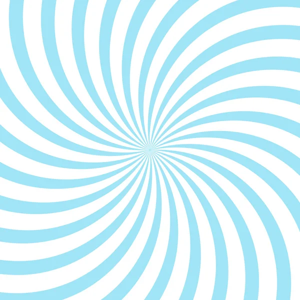 Sonnenlicht Spiralförmige Strahlen Hintergrund Puderblaue Farbe Platzte Hintergrund Vektor Leuchtenden — Stockvektor