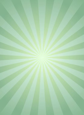Güneş ışığı arka planda dikey. Yeşil renk patlama arkaplanı. Fantezi Vektörü illüstrasyonu. Sihirli Güneş ışını desenli arka plan. Eski kağıt yıldız patlaması. Sirk posteri veya pankart