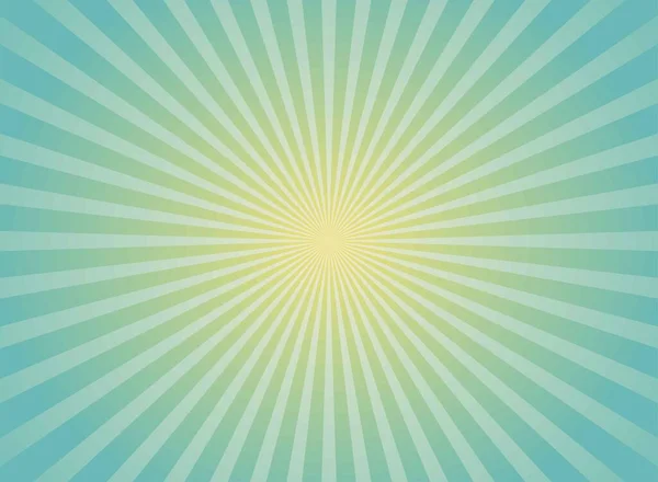 Sunlight Wide Horizontal Background Blue Color Burst Background Yellow Highlight — Stock Vector