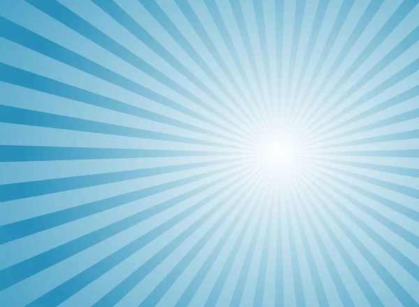 Lumière Soleil Large Fond Horizontal Fond Éclaté Couleur Bleue Avec — Image vectorielle