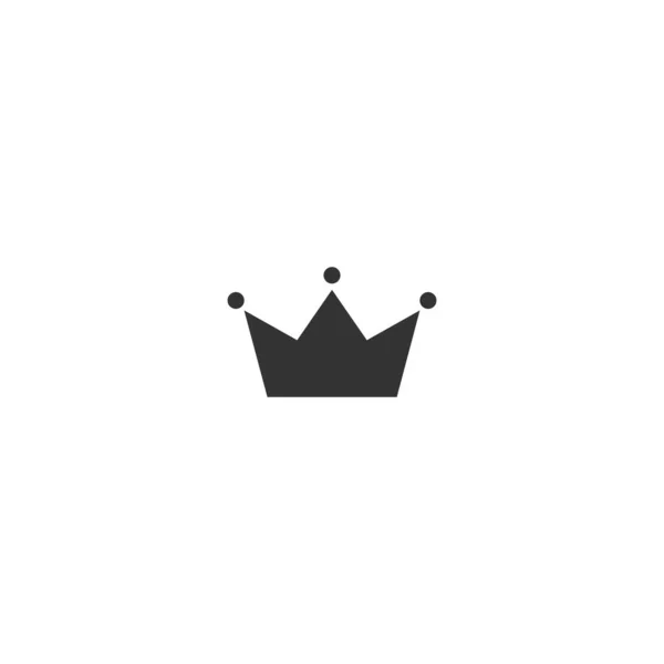 Icona Della Corona Isolata Sul Bianco Royal Lusso Vip Segno — Vettoriale Stock