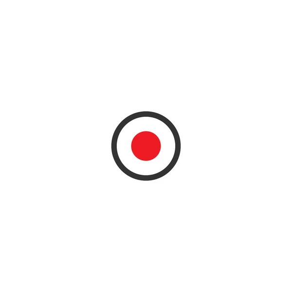 Schwarz Rotes Plattensymbol Podcast Taste Radio Podcast Logo Audiobotschaft Stimme — Stockvektor
