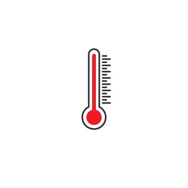 Thermomètre Isolé Sur Blanc Température Extrêmement Élevée Maladie Rhume Fièvre — Image vectorielle