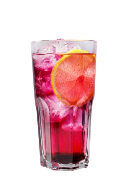 Yaz izole beyaz arka plan üzerinde kokteyl