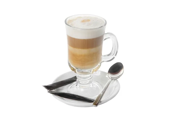 Кофейный напиток на белом фоне — стоковое фото