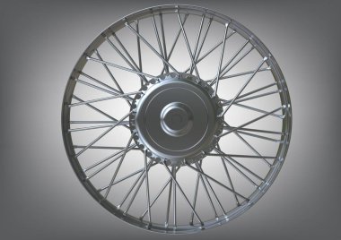 Bir gri simli motosiklet tekerlek