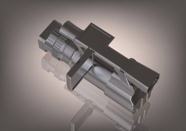 Bir gri gümüş fotoğraf makinesi