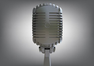 Bir gri simli mikrofon