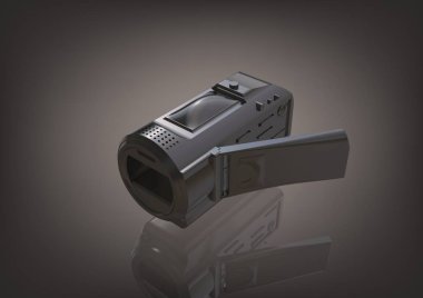 Bir gri gümüş fotoğraf makinesi