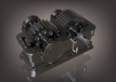 Bir gri gümüş Redüktör