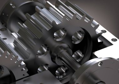 Bir gri gümüş Redüktör