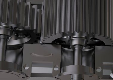 Bir gri gümüş Redüktör