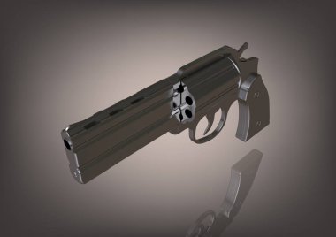 Bir gri gümüş tabanca