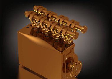 Siyah altın otomatik motor