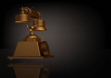 Bir siyah altın telefon