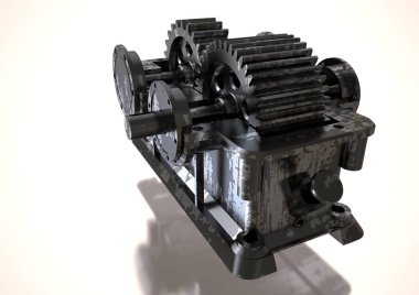 Bir beyaz gümüş ve siyah şanzıman