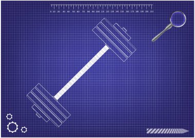 Halter mavi üzerinde 3 boyutlu model