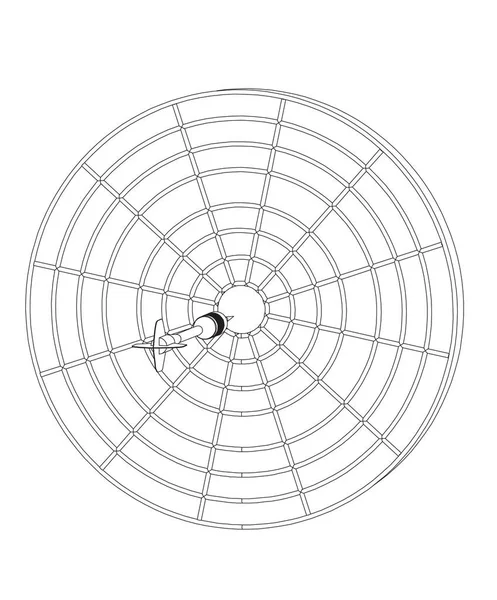 Modelo 3d de dardos em um branco —  Vetores de Stock
