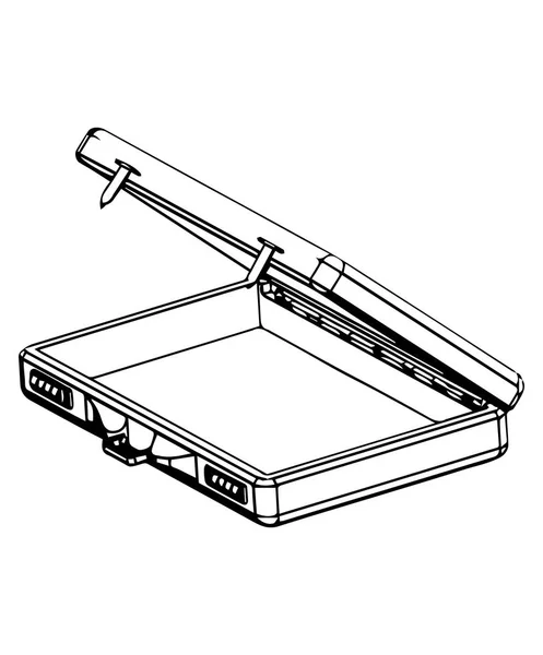 Valise modèle 3d sur un blanc — Image vectorielle