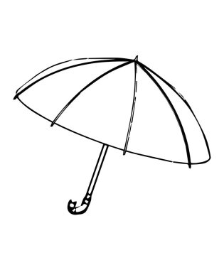 bir şemsiye bir beyaz üzerinde 3 boyutlu model