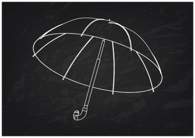 bir siyah bir şemsiye 3 boyutlu model