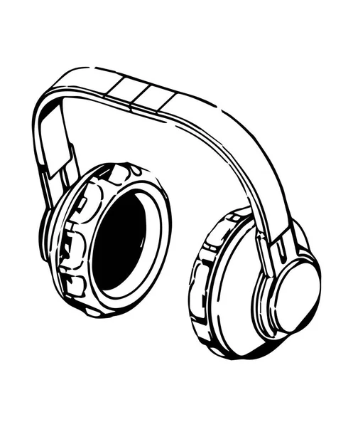 3d 型号的耳机上的白色 — 图库矢量图片
