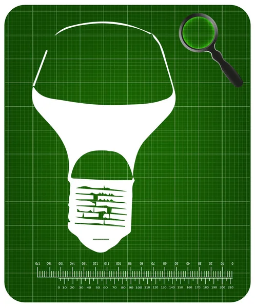 Bir yeşil lamba 3 boyutlu model — Stok Vektör